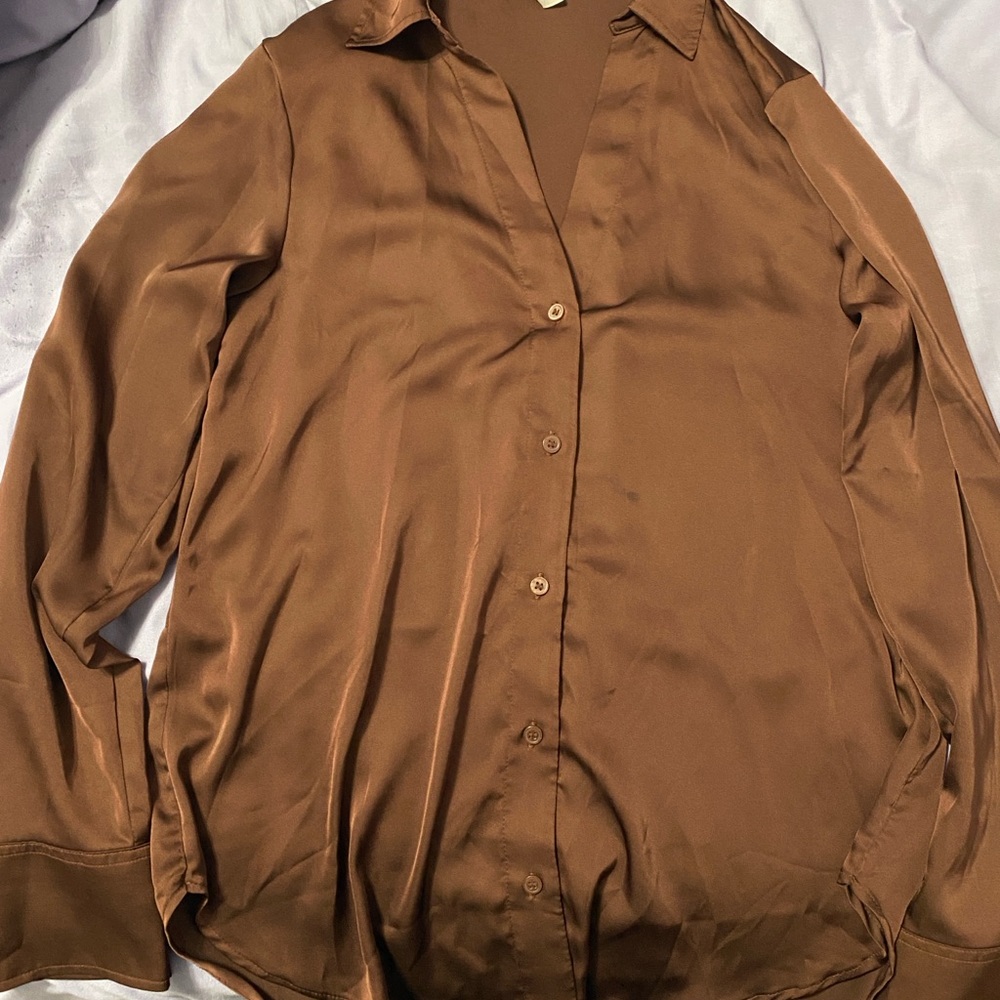 H&M Chocolate Brown Blouse